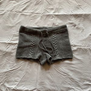 aerie sweater PJ shorts